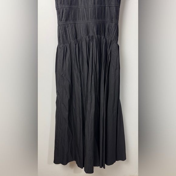 Moon River Black Bustier Midi Dress NWT Small Mesh Detail Anthropologie $160 - Picture 12 of 12
